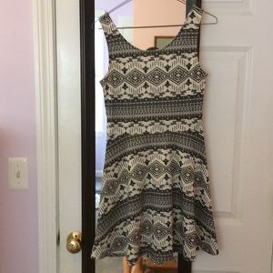 Black and white tribal dress